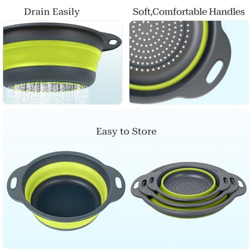 Collapsible Colander 3 (Gray-Green)