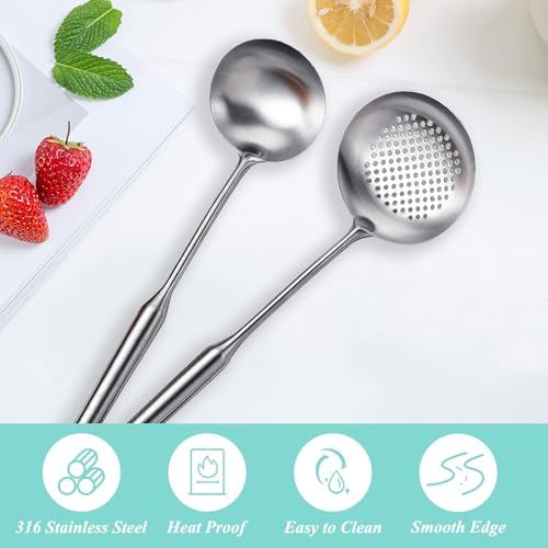 Soup Ladle and Slotted Spoon Set of 2 (2PCS)