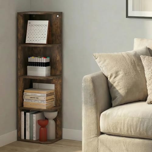 PASIR Book Shelf (Amber Pine / 4-Tier Corner)