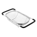 Fine Mesh Colander Over The Sink 6 Quart Stainless Steel Strainer Basket (6 Qt)
