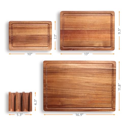 Acacia Wood Cutting Board Set of 3 (Wood)