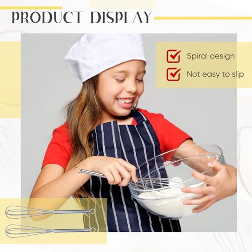 50 Pcs Mini Whisk Bulk Small Whisks for Cooking 304 Stainless Steel Tiny Whisk for Baking (6 Inch)