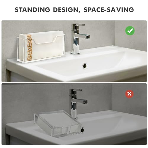 Clear Acrylic Vertical Guest Towel Holder (Clear Guest Towel Holder (Large))