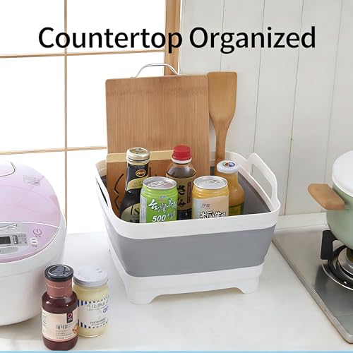 Foldable Sink Vegetable Fruit Bowl Dish Washing Storage Basin Basket (B)