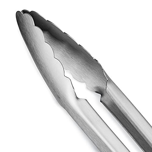 304 Stainless Steel Kitchen Cooking Tongs (14" & 16" / Orange)