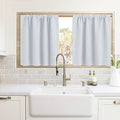 Cafe Curtains 24 inch Length (Greyish White / 42"W x 24"L (Pack of 2))
