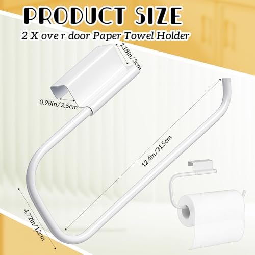 12.9 Inches Cabinet Door Paper Towel Holder (White)