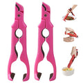 3-in-1 Hot Plate Gripper Tongs,Multi-Angle Hot Plate Gripper, Silicone Non-slip Hot Dish Plate Holder,Microwave Oven Cooking,Kitchen Utensil for Bowls,Pans,Dishes (2PCcrose red)