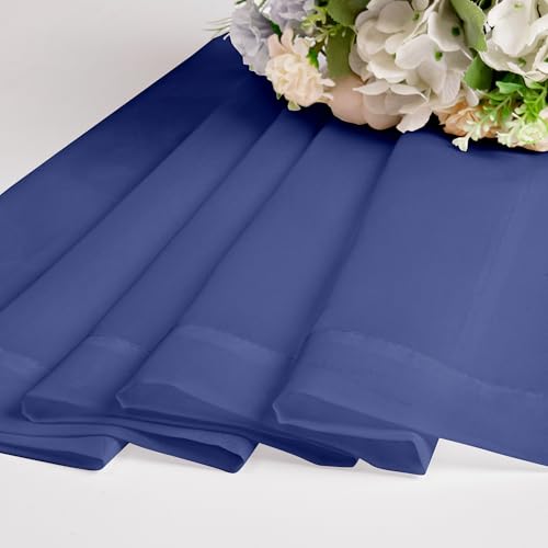 Blue Sheer Curtains 96 Inch Long 2 Panels Set (Royal Blue / 42"W x 96"L (Pack of 2))
