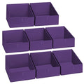 Closet Storage Bins 8 Pack (Purple / 8 Bins 11.4"x11.4"x7.8")