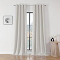 Blackout Curtains 108 Inch Length 2 Panels Set (Natural / 52"W x 108"L (Pack of 2))