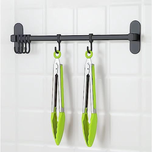 2-Pack of 9" (Small) & 12" (Large) Kitchen Tongs Set: Non-Stick Silicone-Stainless Steel Cooking Tongs, BPA Free, Heat Resistant (480°F) - Non-Slip Grip & Locking Metal Food Tongs (Green) (Green)