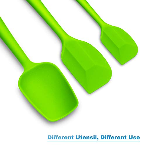 3 Piece Silicone Spatula Set (Green)
