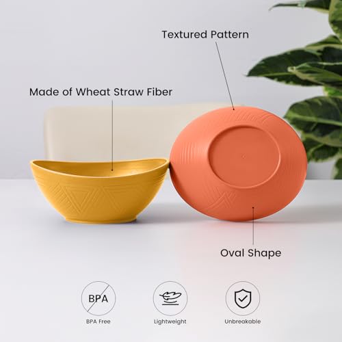Wheat Straw Bowls Set 26 OZ (Multicolor / 26 oz)