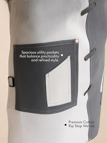Professional Work Apron for Men & Women (Standard / Slate Grey)