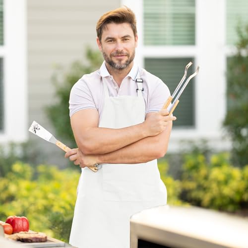 Black Apron with Pockets (Pack of 12 / White)