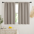 Blackout French Door Window Curtain Coverings (Sand / 29"W x 45"L (Pack of 2))