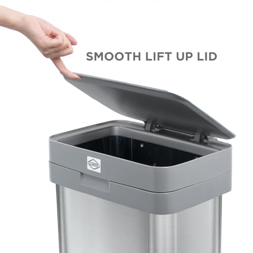 13 Gallon Trash Can (Stainless Step)