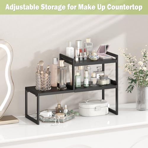 Expandable Kitchen Countertop Organizer (Black-1 Pack / 8.7''D*13-22.6''W*8''H)