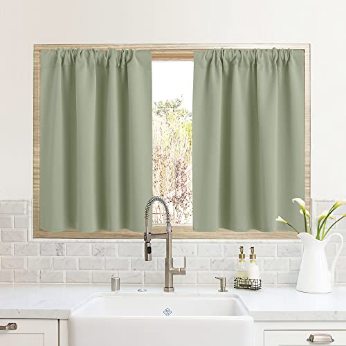 RV Curtains for Camper Windows (Sage Green / 34"W x 24"L (Pack of 2))