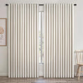 Extra Wide 100 Inch Length Blackout Curtains & Drapes 96 Inches Long 2 Panels Set for Sliding Glass Doors Modern Pleated Linen Blend Heavy Floor to Ceiling Large Window Drapes (Birch / 100"W x 96"L (Pack of 2))