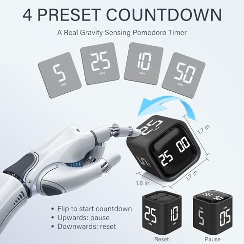 Rotating Productivity Timers 5 (2 Pack Black)