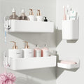 Adhesive Shower Shelves (White / 4 pieces)