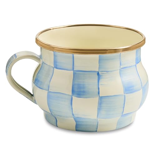 Enamel Teacup (Sky Check)