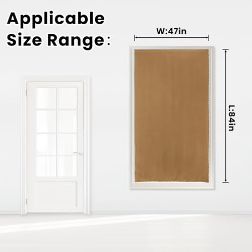 Self Adhesive Curtains (47"W x 84"L (Pack of 1) / Brown)