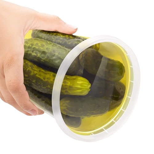 48 Sets 32 oz Plastic Deli Containers with Lids (32oz-48sets)