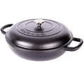 Shallow Cast Iron Casserole with Lid (Black / 5-Quart - Shallow)