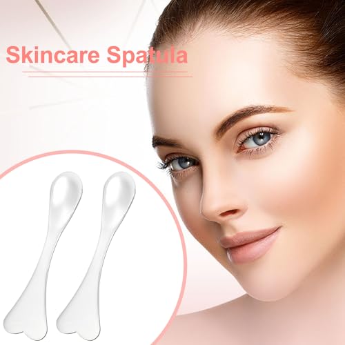 3pcs Mini Stainless Steel Makeup Spatula (3pcs F Style-Silver)