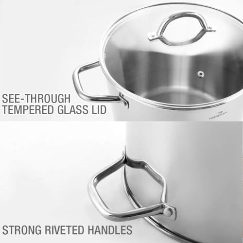 Small Stock Pot 4 Quart Nickel Free Stainless Steel (Shiny Silver - Mirror Polished Stainless Steel / 4 Quarts)