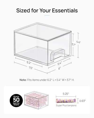 2 Pack Small Clear Stackable Storage Drawers for Desk (2pack-Clear)