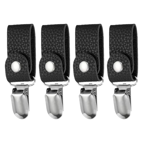 4 Pcs Kitchen Towel Holder with Clip (Black)