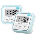 Timer Kitchen Timers for Cooking Classroom Timer for Kids Teachers Digital Magnetic Timers 2 Pack (Blue)