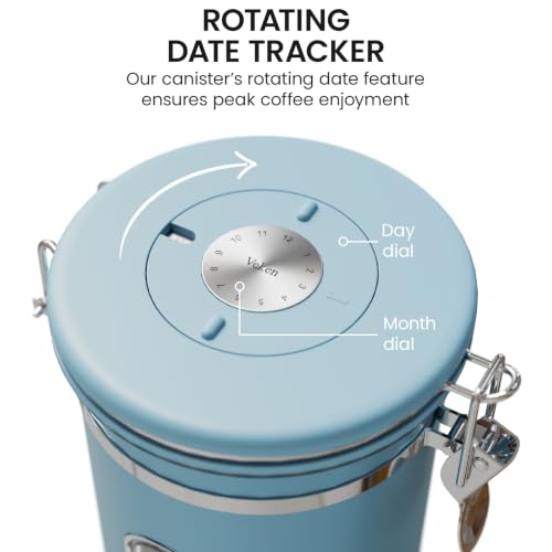 Coffee Canister with Window (Light Blue / 22 oz)