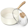 3 Quart Saucepan with Lid (White / 3 Quarts)