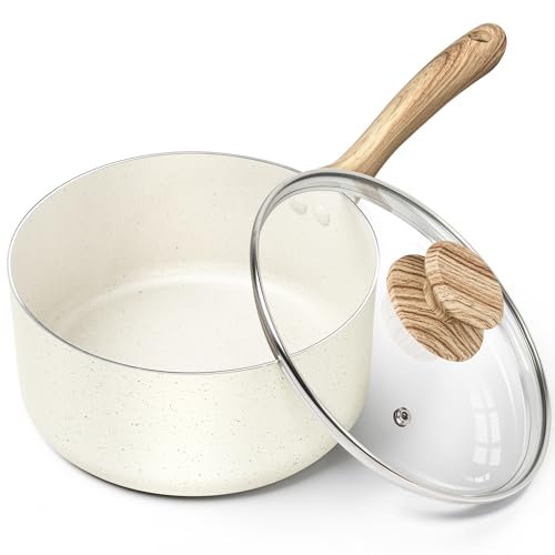 3 Quart Saucepan with Lid (White / 3 Quarts)