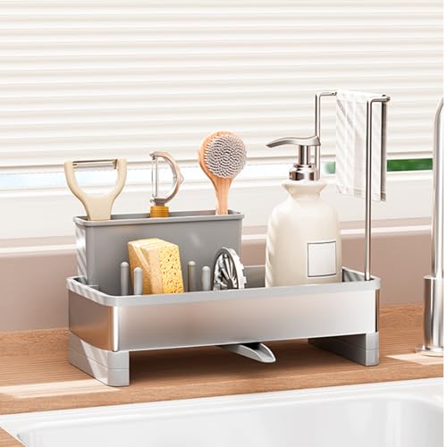 Sponge Holder for Kitchen Sink (Grey)
