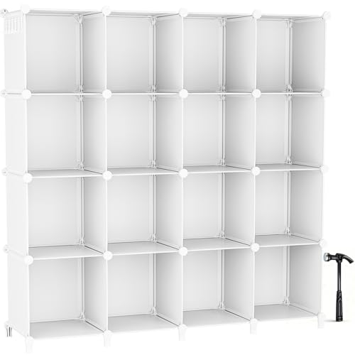 16 Cubby Storage Organizer (White)