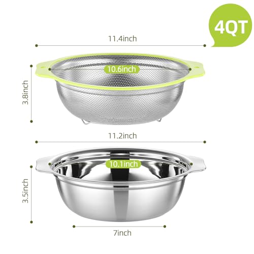 Colander Stainless Steel Microporous (4QT)