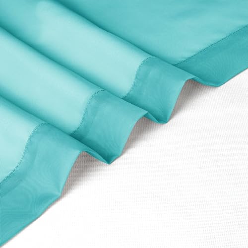 Turquoise Sheer Curtains 54 Inch Long 2 Panels (Turquoise / 42"W x 54"L (Pack of 2))