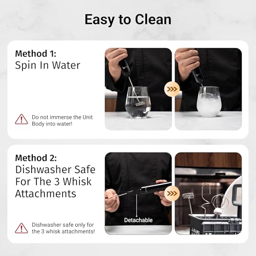 InstaWhisk Upgraded Milk Frother with Variable Speed (White / Metal Stand)