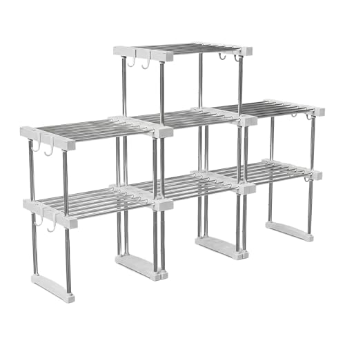 Expandable Under Sink Organizer (1 Pack / White)