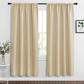 Extra Wide Curtains for Bedroom Living Dining Room 72 inches Long (Biscotti Beige / 62"W x 72"L (Pack of 2))