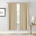 Curtains for Bedroom Living Room Nursery Office 72 inches Long (Biscotti Beige / 34"W x 72"L (Pack of 2))