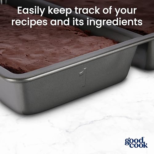 Premium Nonstick Divided Baking Pan (11 x 14-Inch / Gray)
