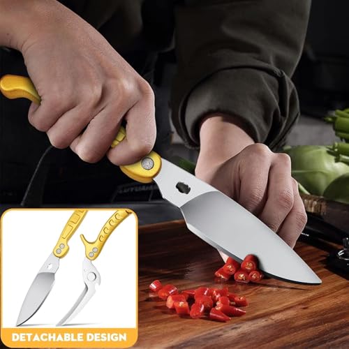 Poultry Shears Heavy Duty Kitchen Scissors (Yellow)