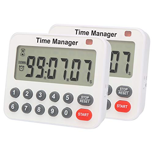 Magnetic Digital Kitchen Timer with Direct Numerical Keypad (Red-2)